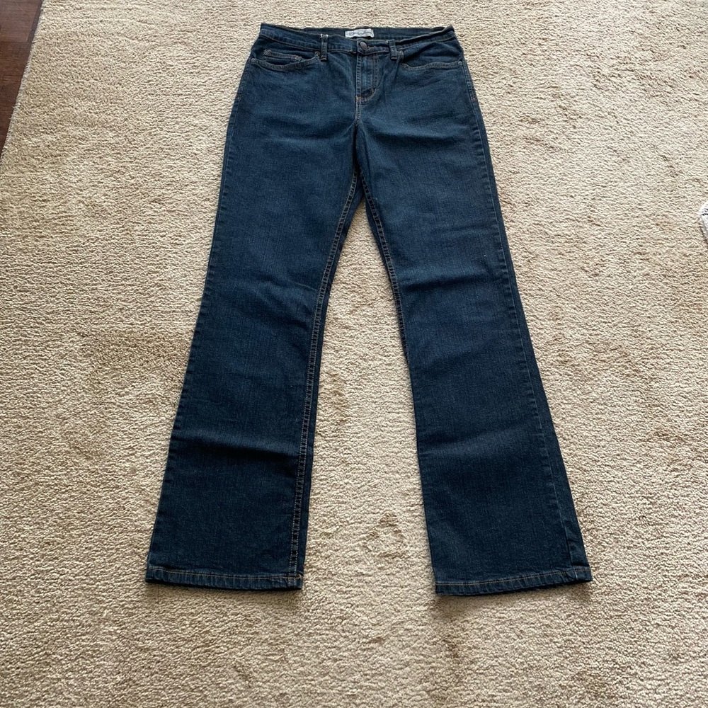 Lena jeans women’s Sz 6 straight leg high rise dark Blue denim jeans